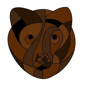 Artwork thumbnail, Abstract Brown Bear by RabeDesigns