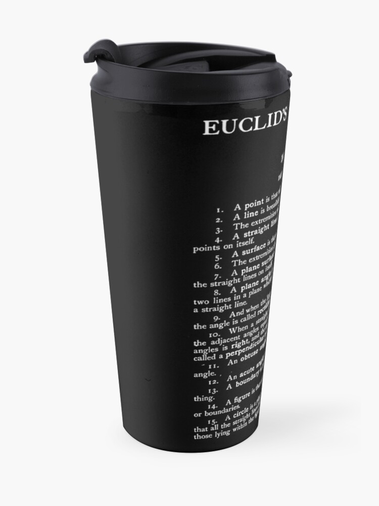 Alternate view of HIGH RESOLUTION The Thirteen Books of Euclid's Elements Euclid First Page Travel Mug