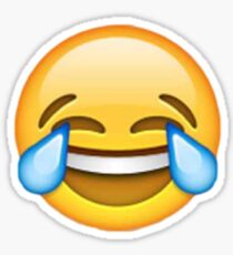 Pegatina Emoji que llora llorando