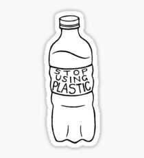 stop using plastic! Sticker