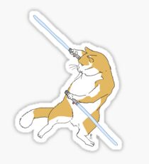 CAT WARS - Dule Blue Saber Cat Sticker