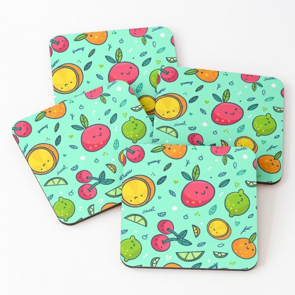 Item preview, Cute Apple Lemon Orange Cherry Fruit Pattern designed and sold by noirty.
