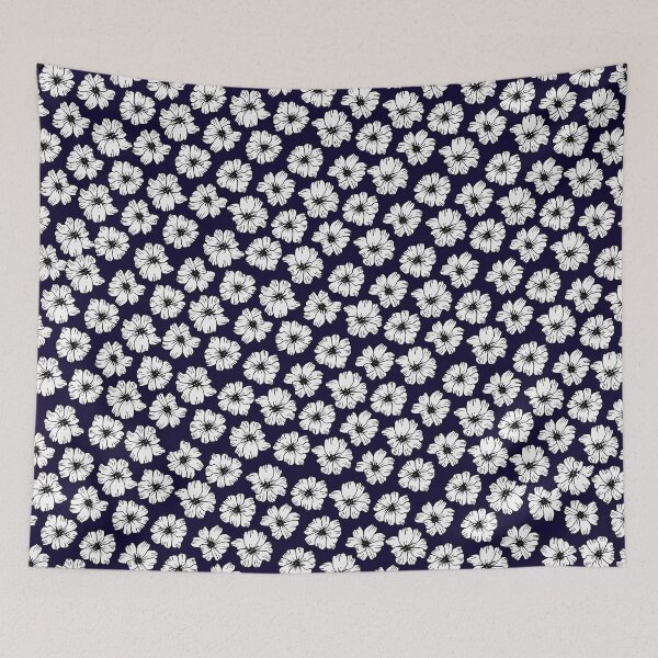 Item preview, Monoline flower pattern - Dark blue designed and sold by marinarrua.