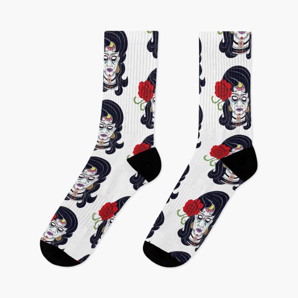 Item preview, Sugar Skull brunette day of the dead  designed and sold by headpossum.
