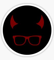 Hipster Devil Sticker