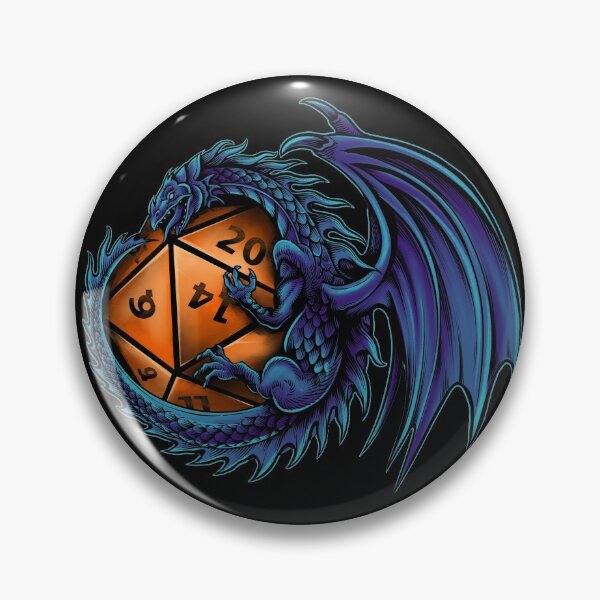 Aperçu de l'œuvre Dragon's Horde Collection 3 - Donjons et Dragons - Bleu foncé et Orange créée et vendue par Dylan Nonya.