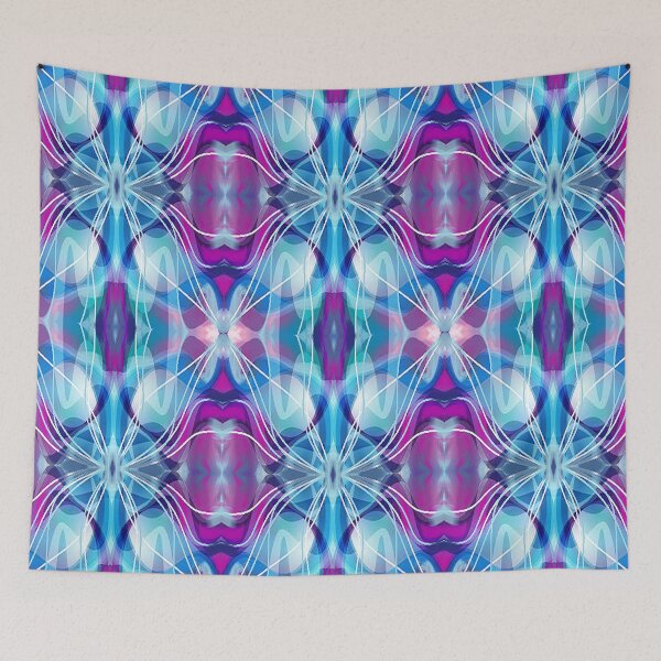 Item preview,  Vibrant blues and pinks ,bright,bold abstracto,psychedelic arte abstracto , abstract art design designed and sold by Adri Barnard.
