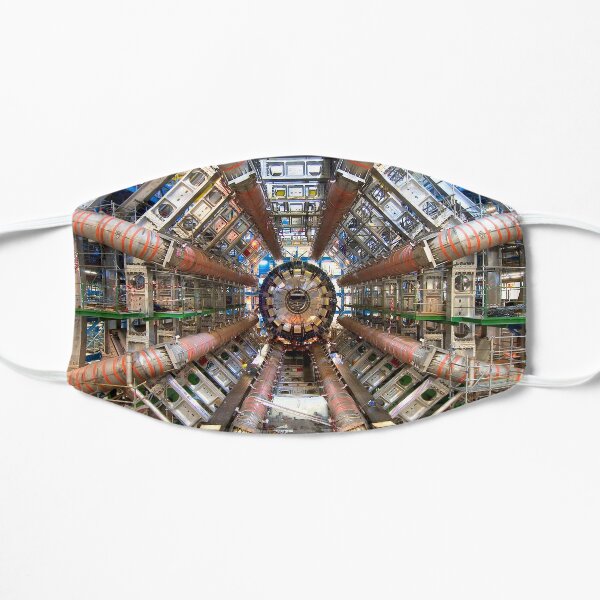 Large Hadron Collider (LHC) at CERN in Switzerland and France. Physics' largest particle accelerator. Flat Mask