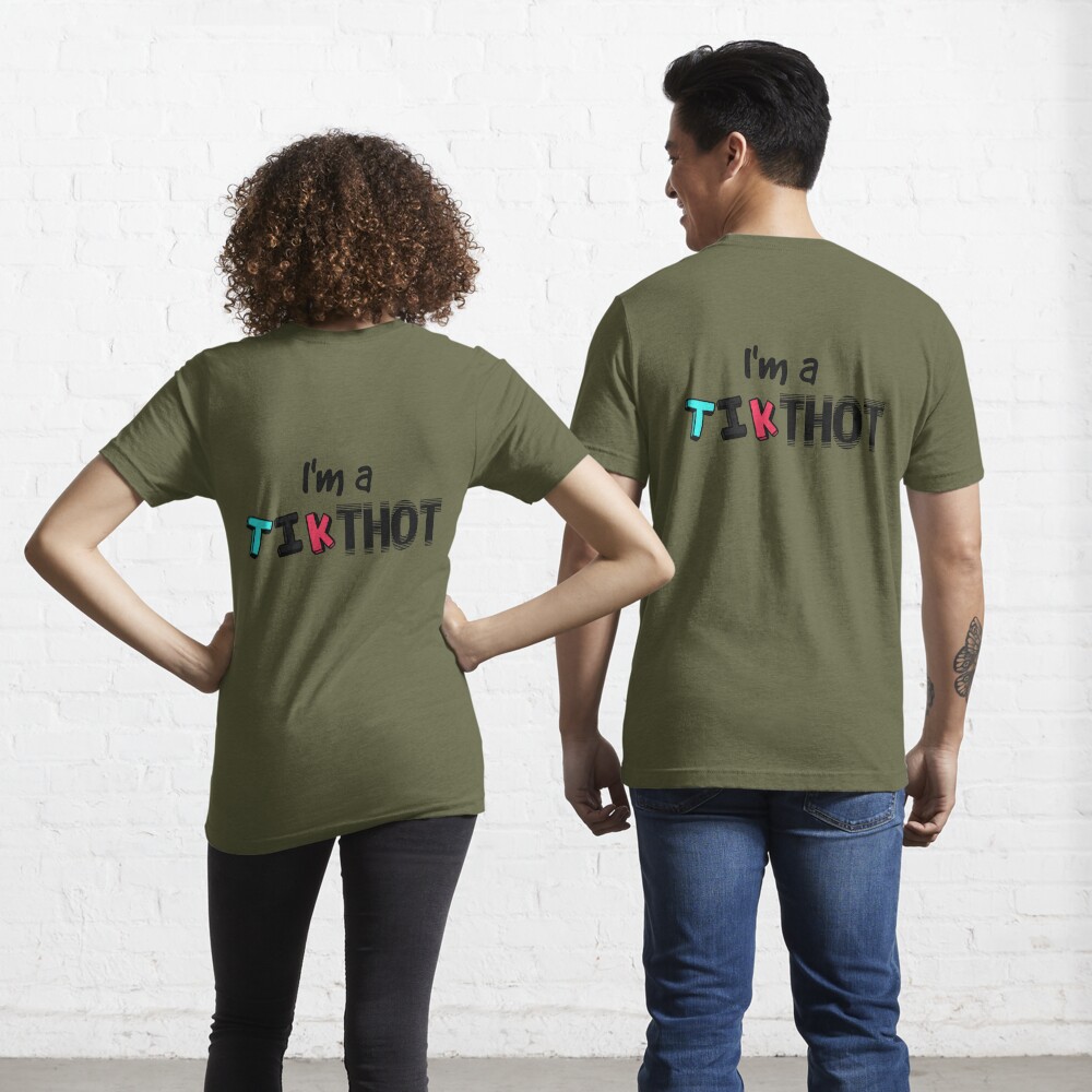 Tiktok Thot Colourful Typography Red and Blue Essential T-Shirt for Sale  by harryleroux | Redbubble