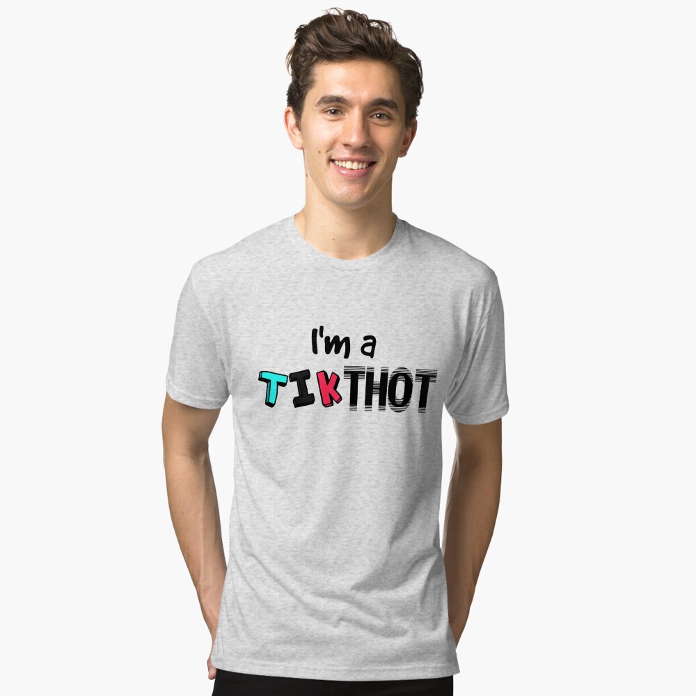 Tiktok Thot Colourful Typography Red and Blue