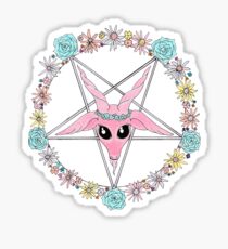 flowery Baphomet Sticker
