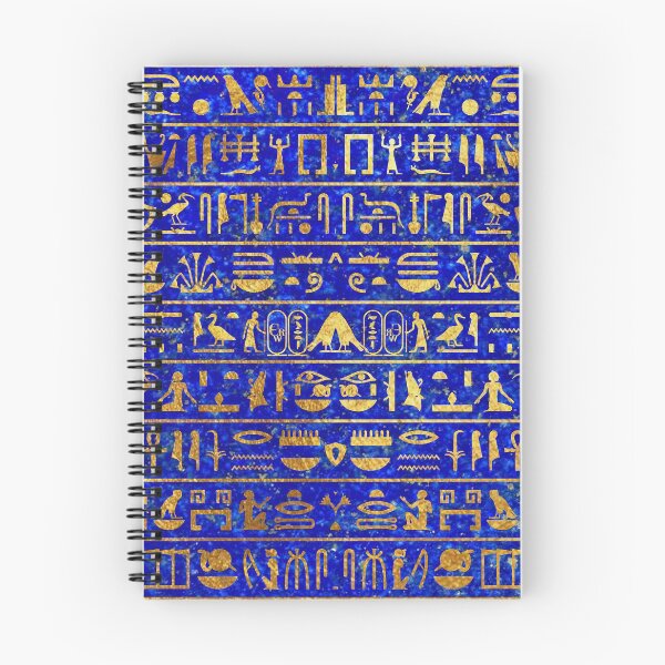Item preview, Blue Lapis and Gold Hieroglyphics designed and sold by Curtis Ryan Woodside Productions.