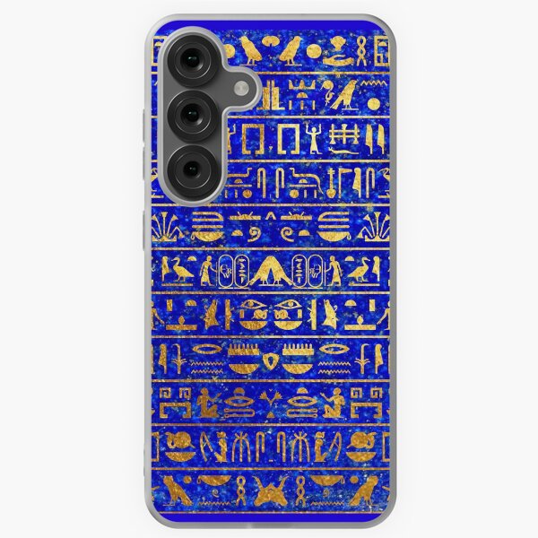 Item preview, Blue Lapis and Gold Hieroglyphics designed and sold by Curtis Ryan Woodside Productions.