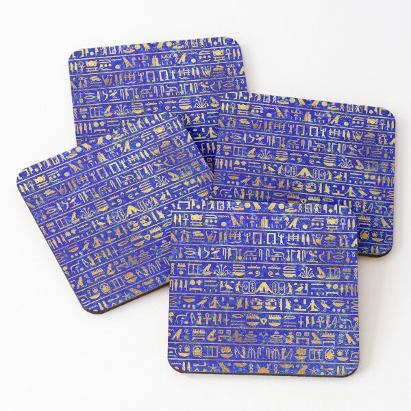 Item preview, Blue Lapis and Gold Hieroglyphics designed and sold by Curtis Ryan Woodside Productions.