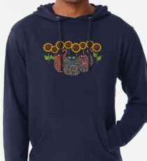 Cats With Sunflowers Lightweight Hoodie
