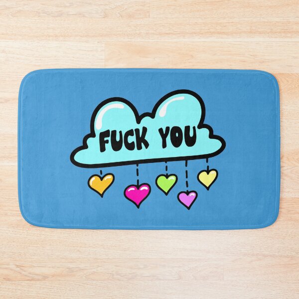 Item preview, Fuck you - Cute cloud with little hearts designed and sold by RAWWR.