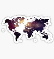 Galaxy World Map Sticker