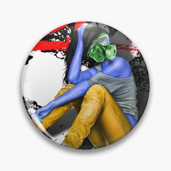 Item preview, Woman with gas mask and "Freedom" graffiti designed and sold by geograffeur.