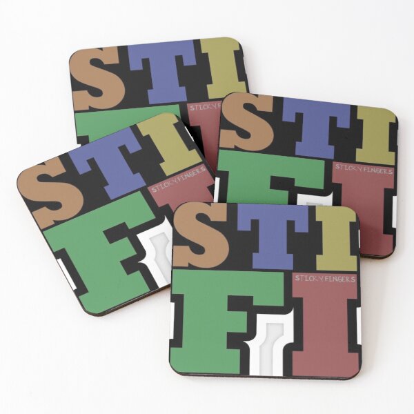 Sticky fingers logo merch Coasters (Set of 4)