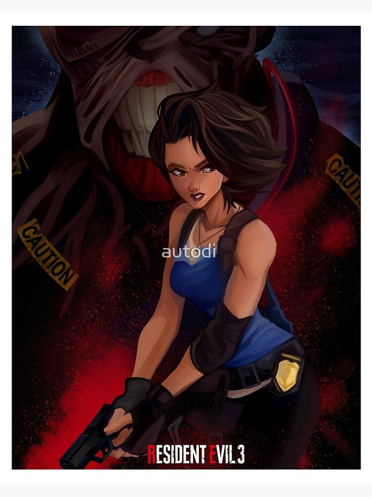 Jill Valentine Resident Evil 3 remake Art Board Print for Sale by