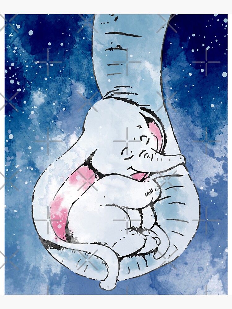 Dumbo and his mother, Mother and baby elephant by Rosaliartbook