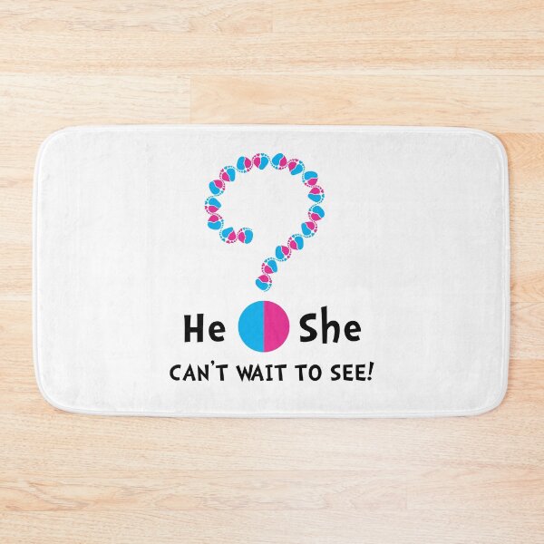 Item preview, Gender reveal question mark  with baby feet and heart designed and sold by sashica.