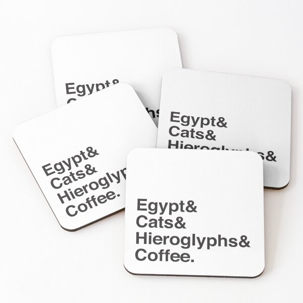 Item preview, Egypt & Cats& Hieroglyphs and Coffee. designed and sold by jazzydevil.
