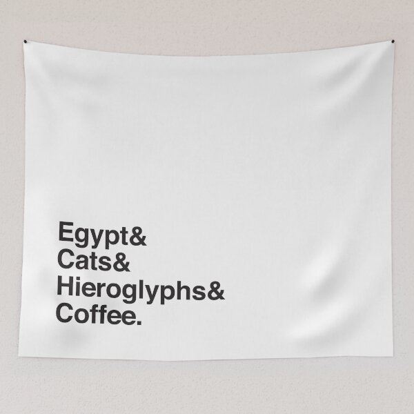 Item preview, Egypt & Cats& Hieroglyphs and Coffee. designed and sold by jazzydevil.