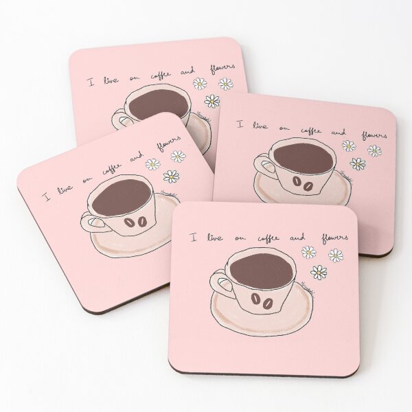 Item preview, I live on Coffee and Flowers designed and sold by Rudravi.