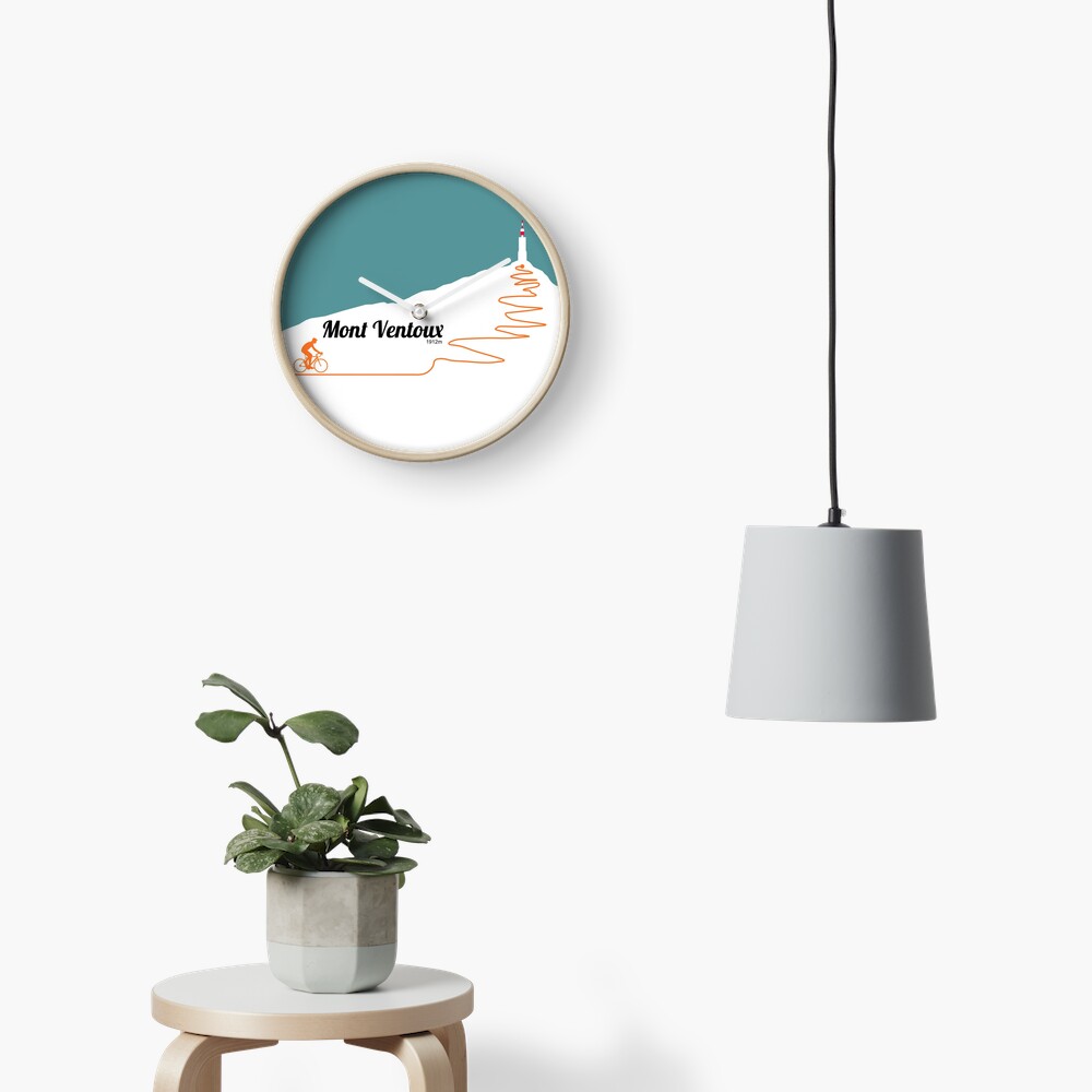 Mont Ventoux Cycling Artwork Clock