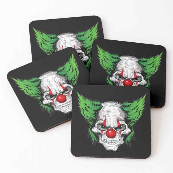 Item preview, Very scary clown with evil eyes designed and sold by headpossum.