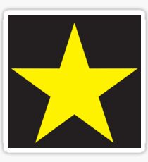 Gold Star on Black-Sticker Only Sticker