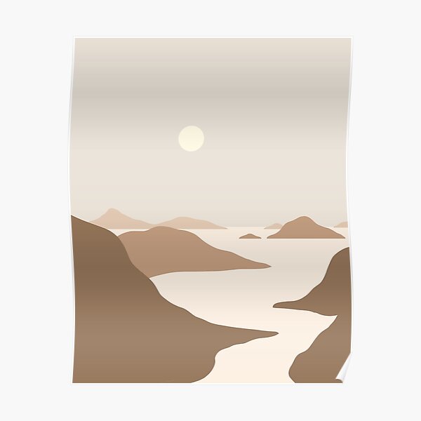 Landscape Neutral tones Poster