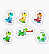 Trixel Yoshi Sticker