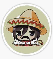 Mikasa su casa Sticker