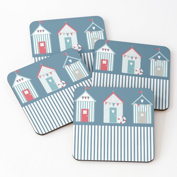 Item preview, By The Sea Beach Huts designed and sold by limeandcedar.