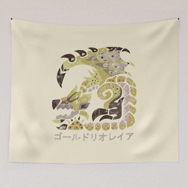 Item preview, Monster Hunter World Iceborne Gold Rathian Kanji designed and sold by StebopDesigns.