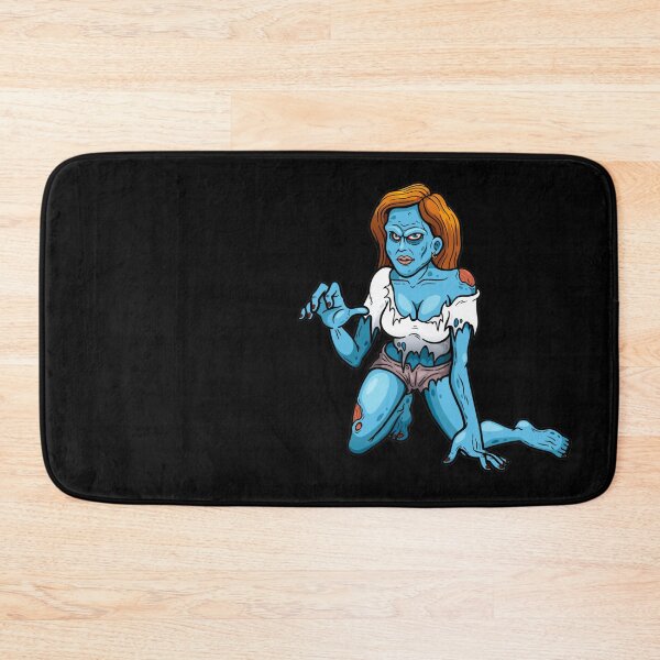 Item preview, zombie girl in blue with bloodshot eyes designed and sold by headpossum.