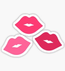 Pink Kiss Pattern Sticker