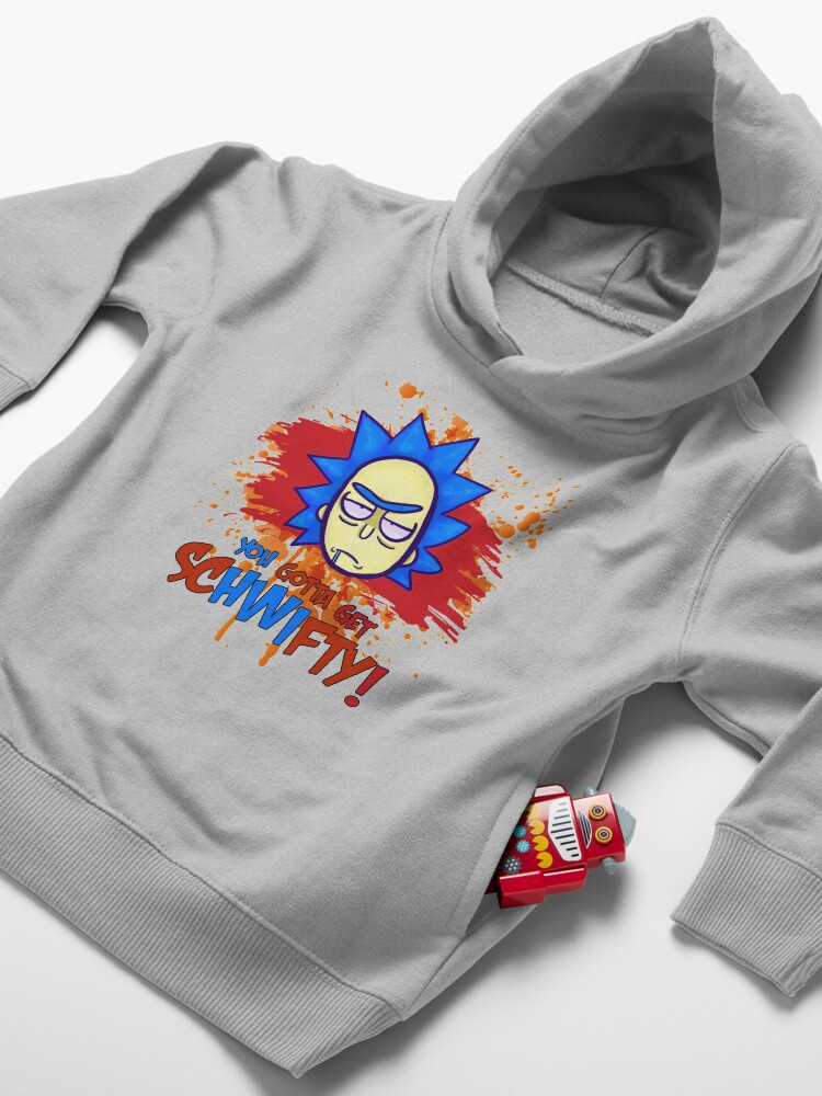 Alternate view of funny get schwifty Toddler Pullover Hoodie