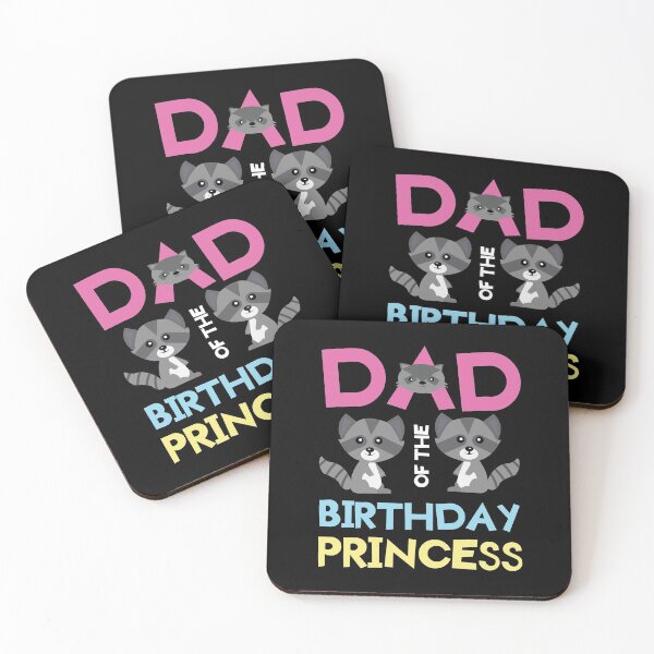 Item preview, Dad Of The Birthday Princess Girl Raccoon B-day Party product designed and sold by Grabitees.