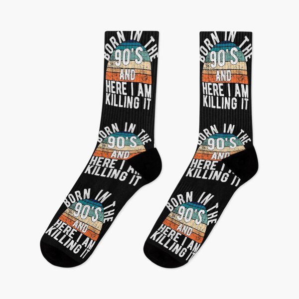 Item preview, Born In The 90s And Here I Am Killing It Retro Birthday Gift designed and sold by T-minus.