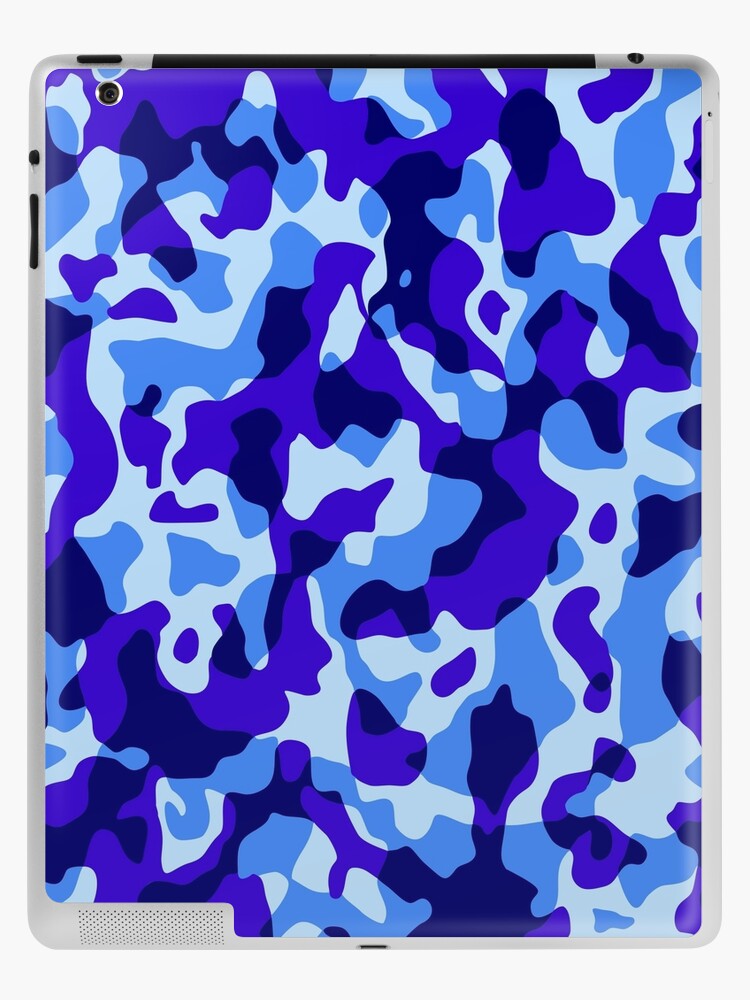 Blue Camouflage Army Military Pattern | iPad Case & Skin