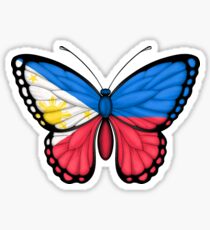 Filipino Flag Butterfly Sticker