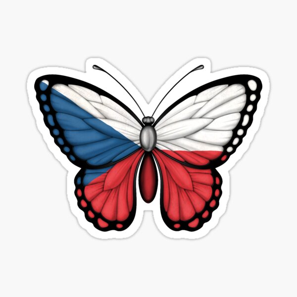 Item preview, Czech Republic Flag Butterfly designed and sold by JeffBartels.