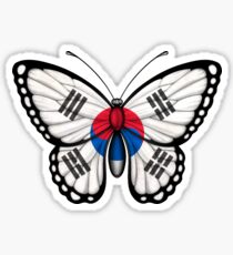 South Korean Flag Butterfly Sticker