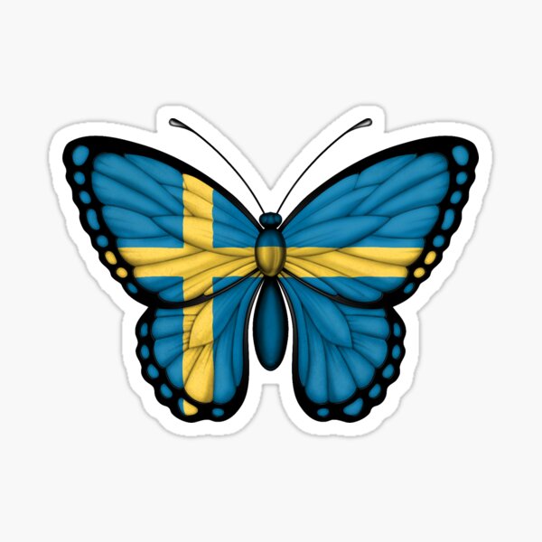 Item preview, Swedish Flag Butterfly designed and sold by JeffBartels.