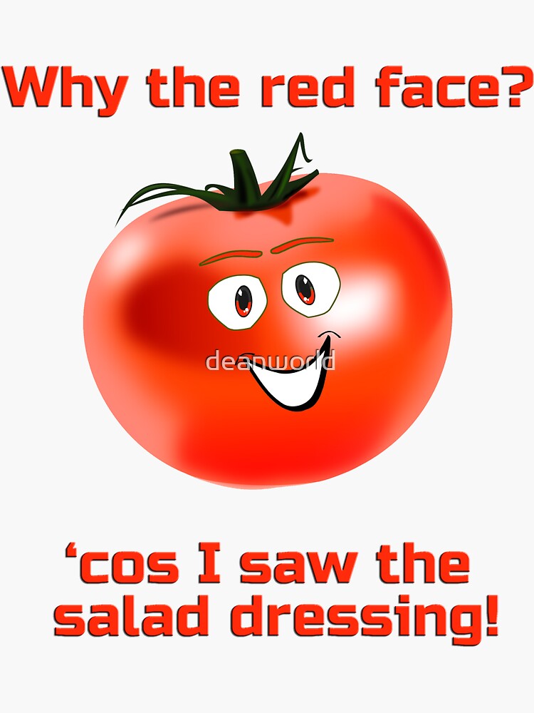 "Embarrassed Tomato Why The Red Face Salad Dressing Nude