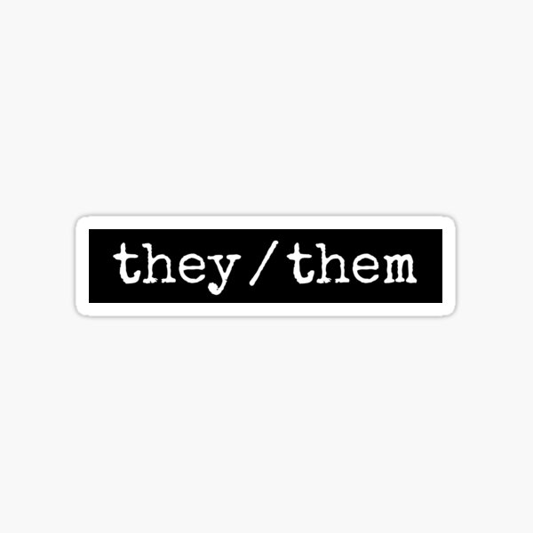 they/them sticker Sticker