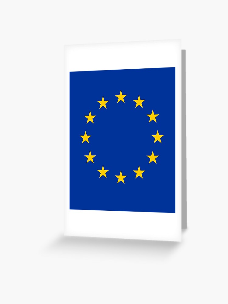 Grußkarte mit EU Europa Europäische Union Europaflagge EU Sterne